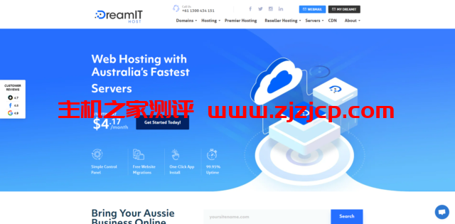 DreamHost：澳大利亚 vps，6 折优惠，1 核/2G/50G Nvme 硬盘/1TB 流量，月付$5.97 起