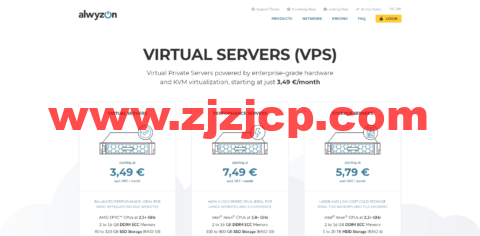 Alwyzon：奥地利 VPS，2 核(AMD EPYC)/2G 内存//40G NVMe 硬盘/20T 流量，€35/年起