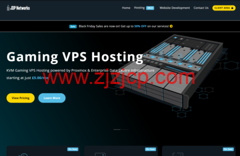 #黑五#JDP Networks：日本/新加坡/美国/欧洲 vps，2 核@AMD Ryzen/4GB 内存/40GB SSD/不限流量/1Gbps 带宽，£2.5/月起