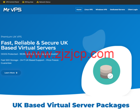 VPS.MR：英国 vps，1 核/1GB 内存/35GB SSD/1TB 流量/1Gbps 带宽，£6.99/月起