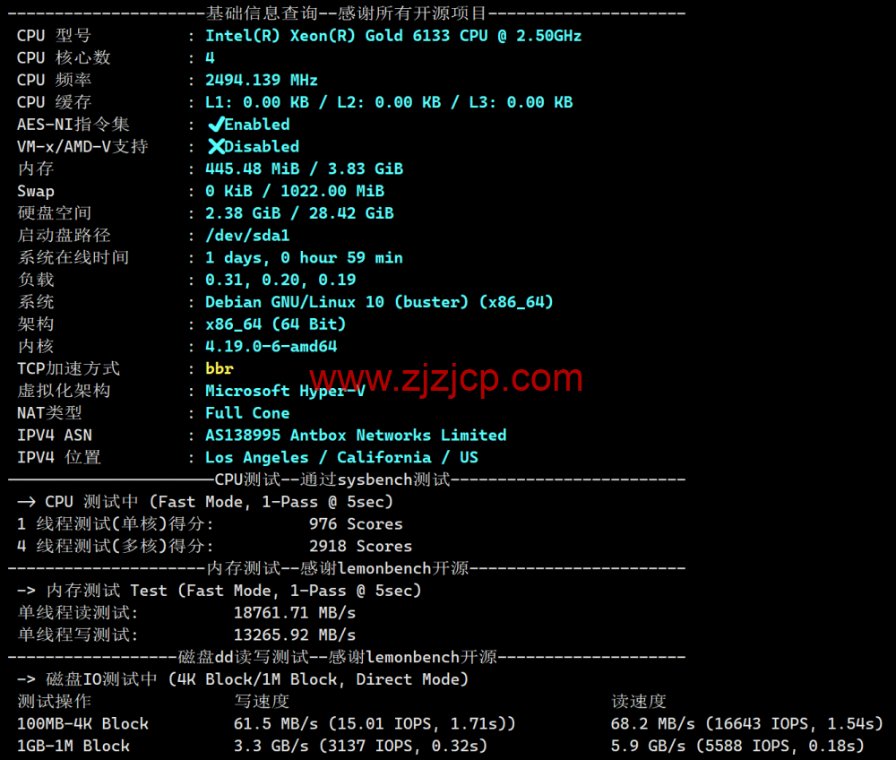 3AM：美国云服务器，20Mbps 大带宽，78 元/月起，附简单测评