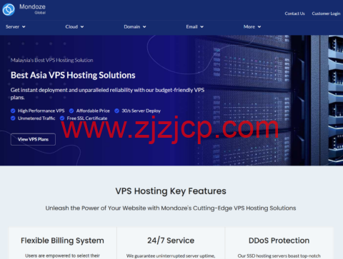 Mondoze：马来西亚 vps，66 折优惠，2 核/2GB/60GB SSD/不限流量@100Mbps 带宽，$8.33/月，可选住宅 IP/原生 IP/双 ISP，解锁 TikTok